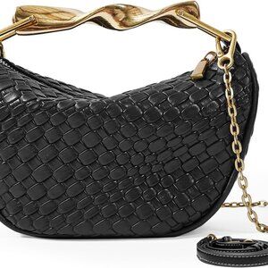 Women Crossbody Bag Vegan Leather Small Satchel Purse Compact Multiple Straps